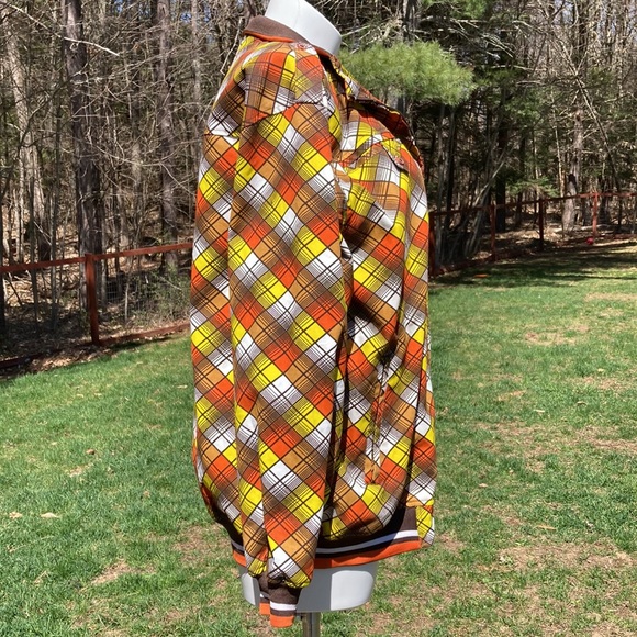 Celebrity by Design funky plaid all cotton lined logo jacket size L - Picture 7 of 9